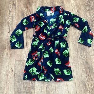 🌸3/$30🌸 MINECRAFT | blue print fleece robe
